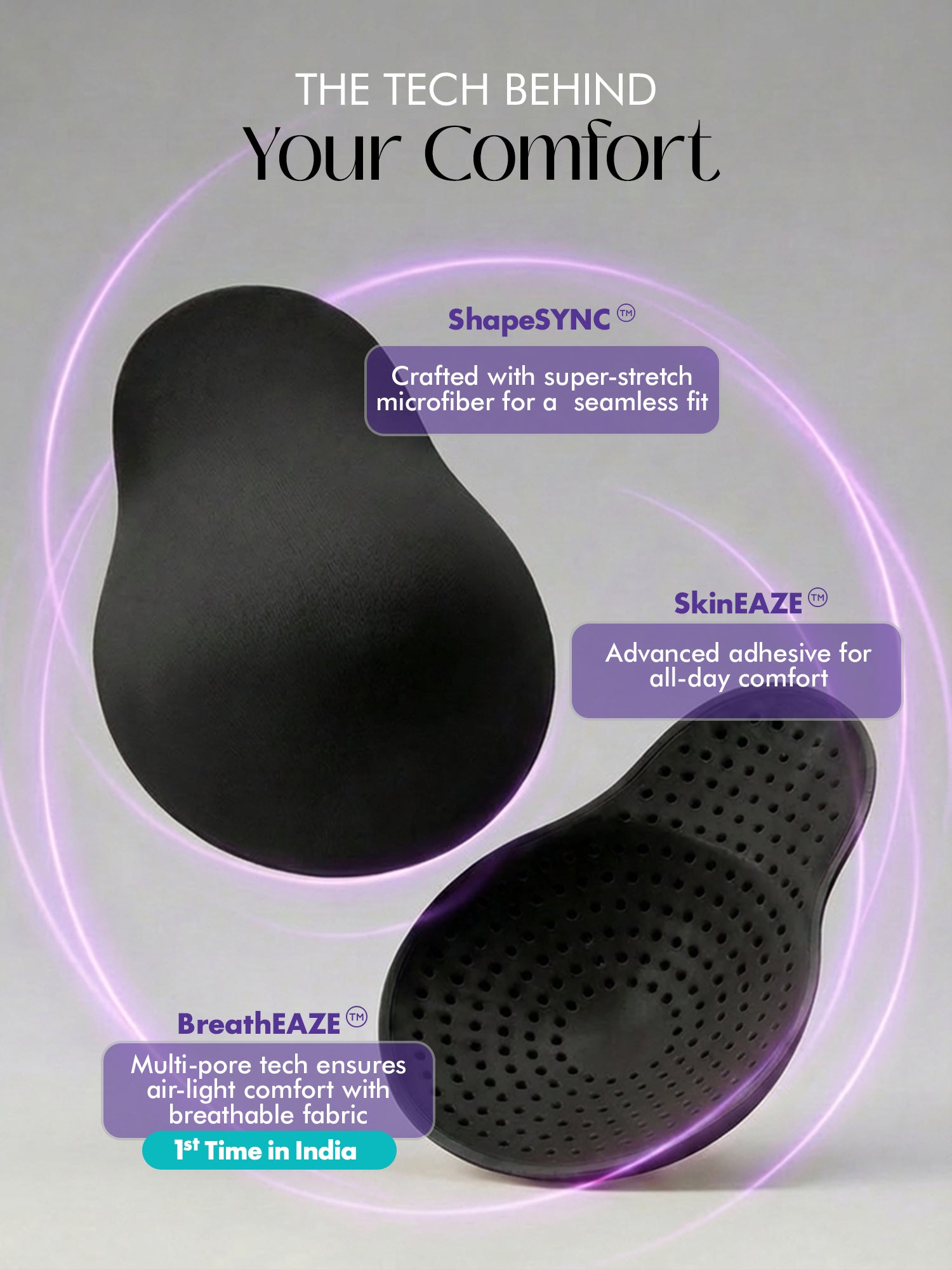 Reusable Breast Lift Cups - black - C-D