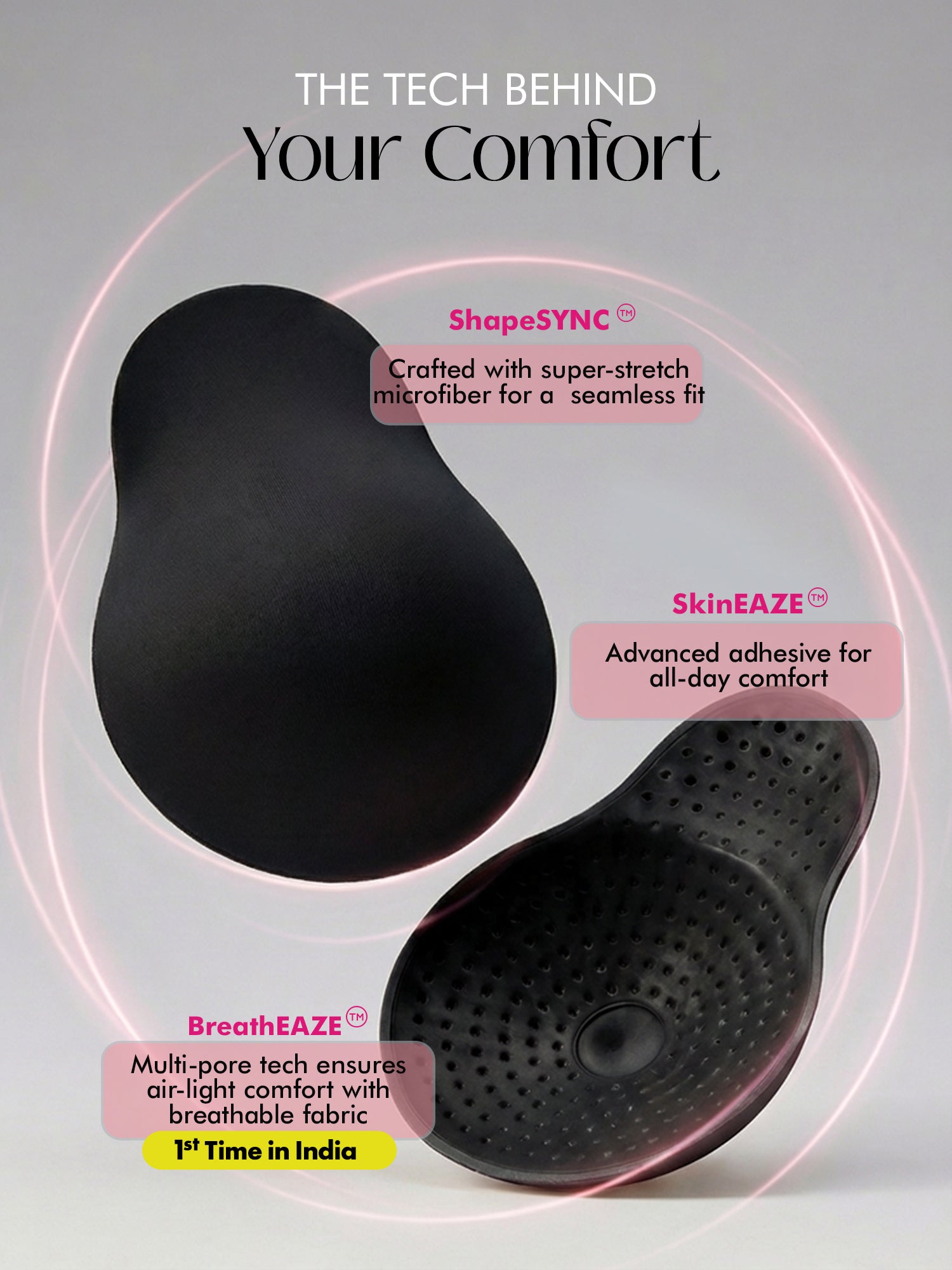 Reusable Breast Lift Cups - black - A-B