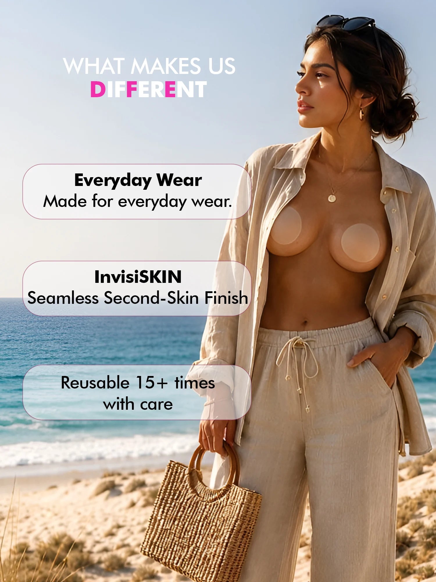 Reusable Nipple Covers - Nude
