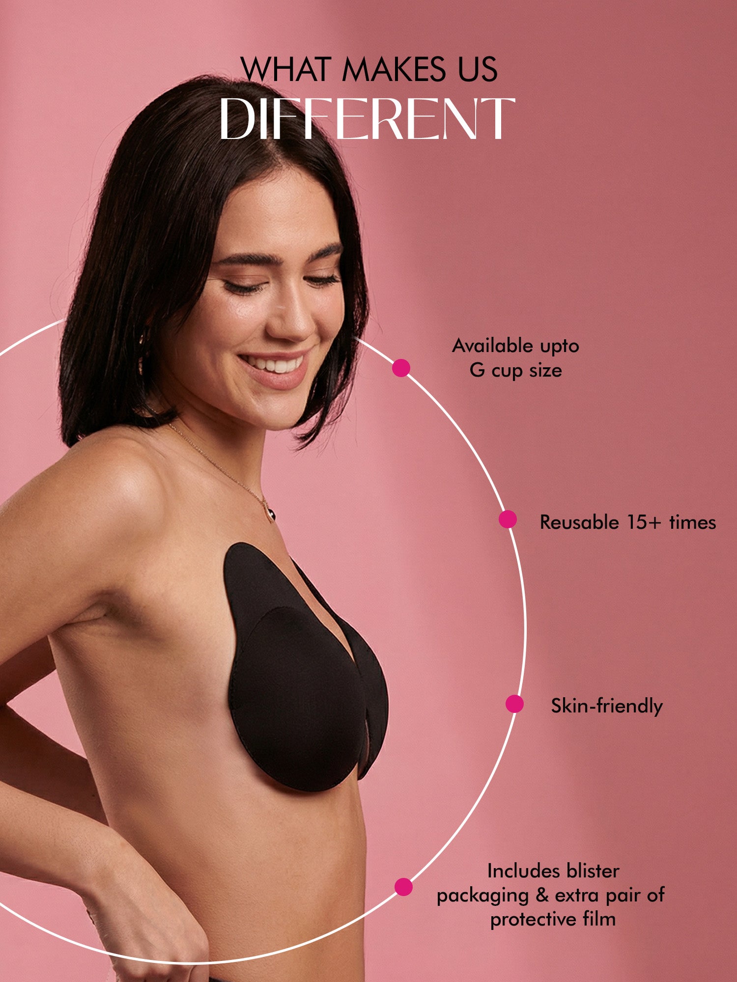 Reusable Breast Lift Cups - black - DD-E