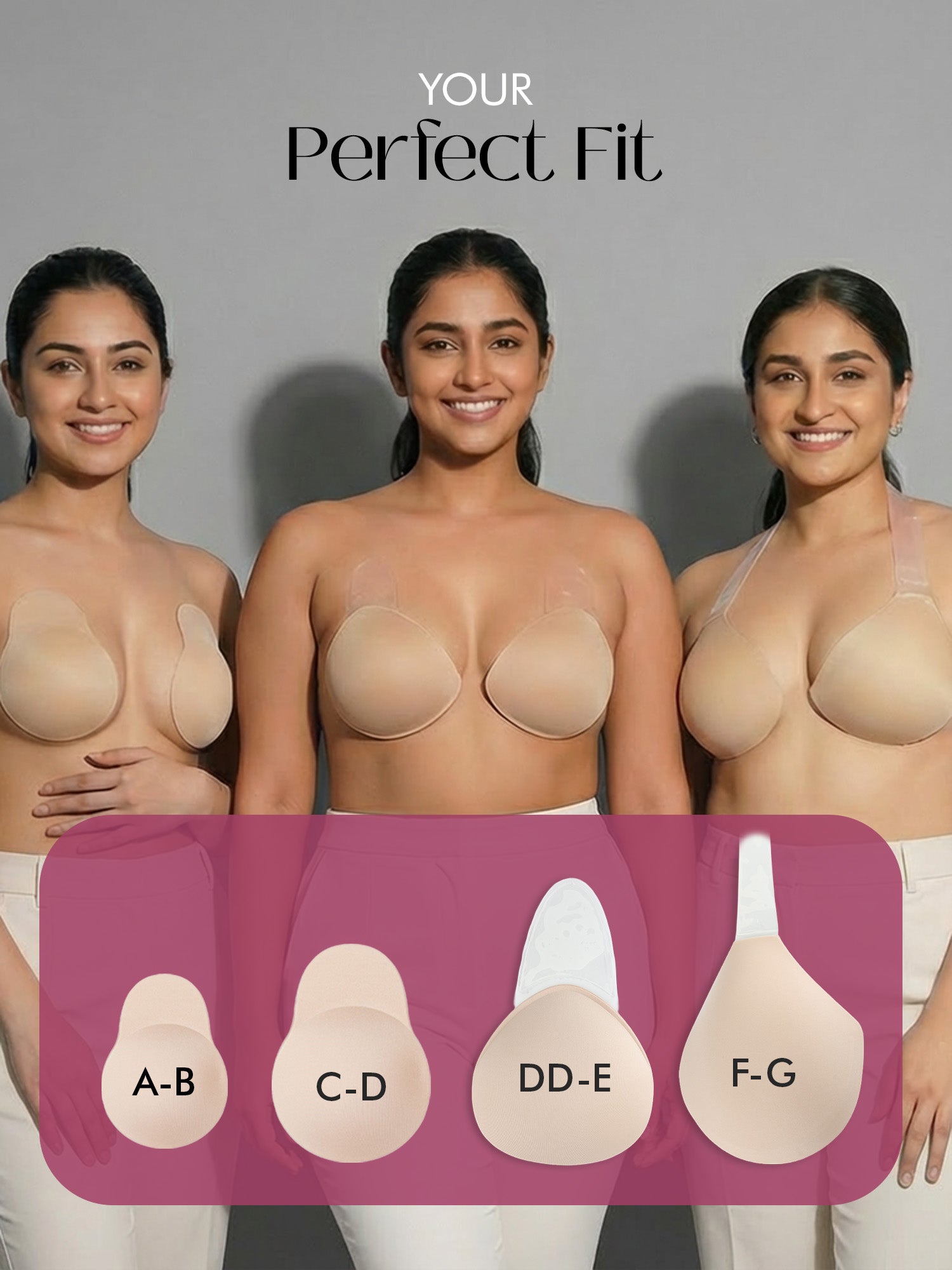 Reusable Breast Lift Cups - nude - F-G