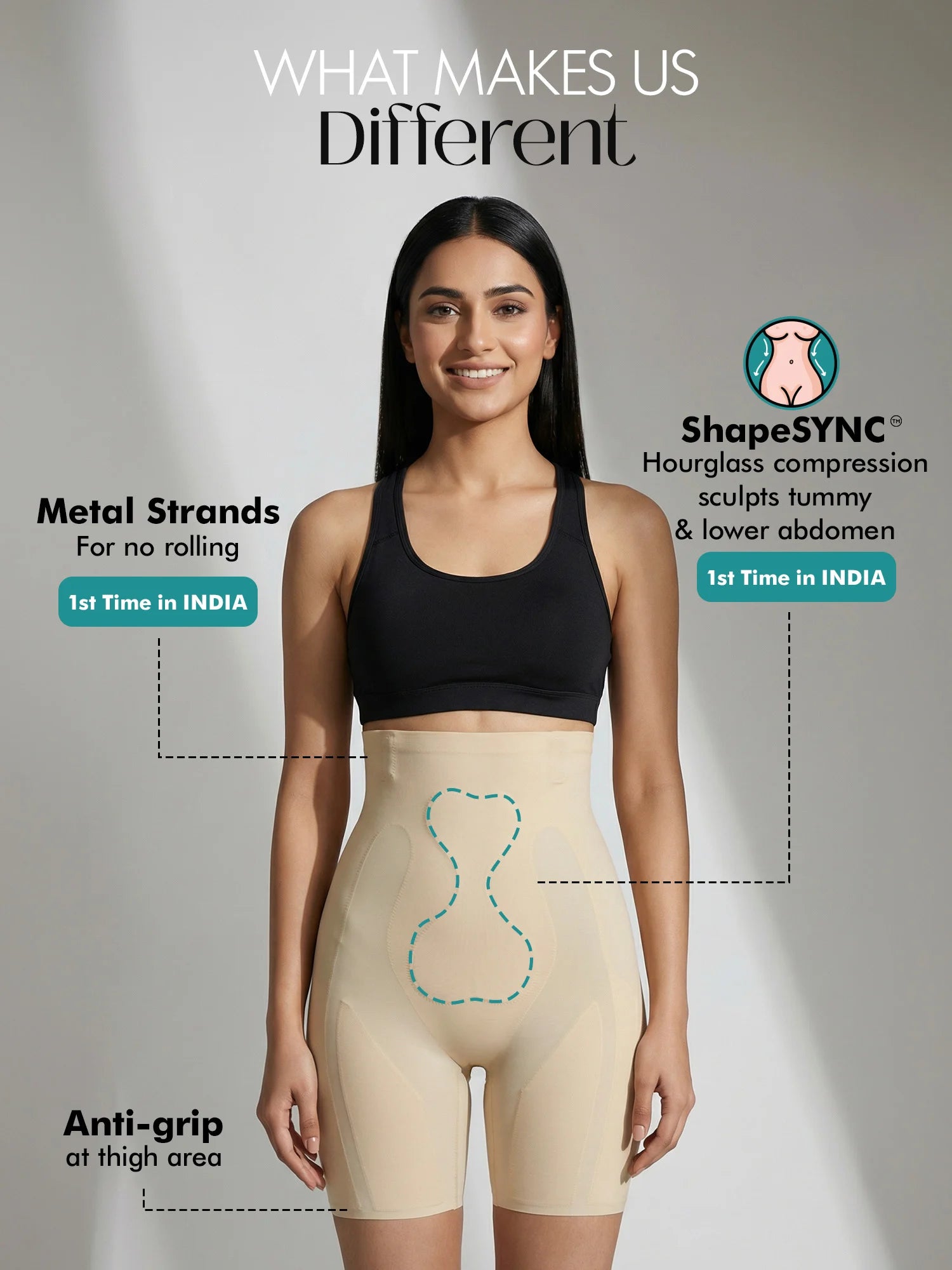 Tummy &amp; Thigh Shaper Shorts (Medium Compression)