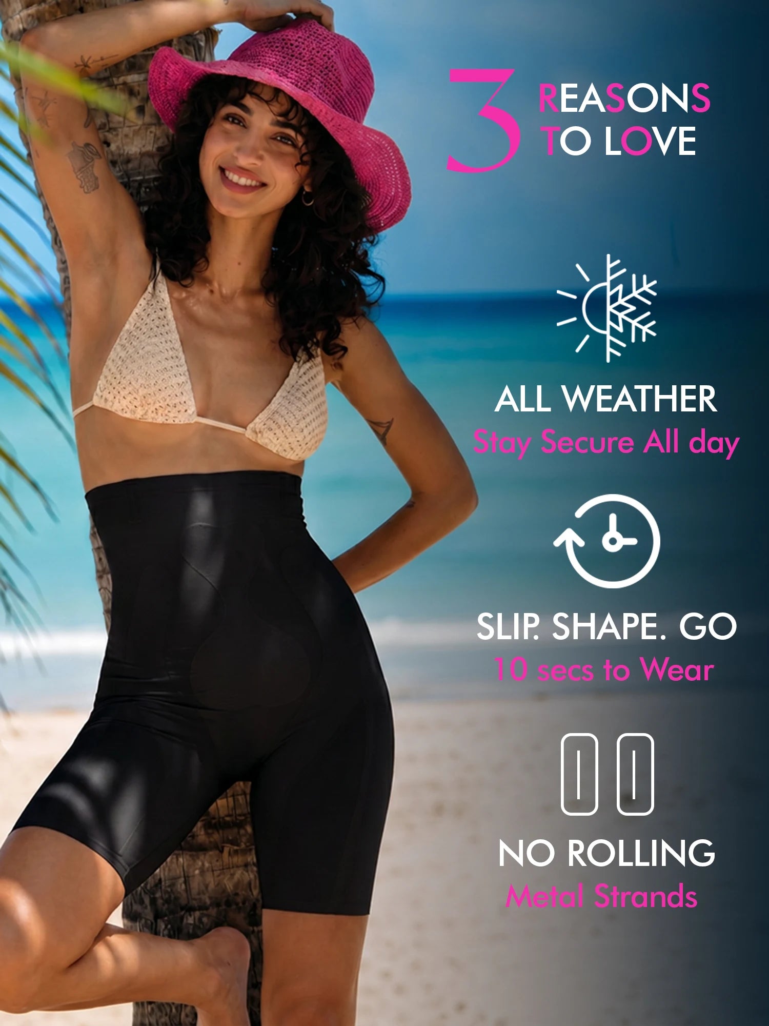 Tummy &amp; Thigh Shaper Shorts (Everyday Wear) - Black
