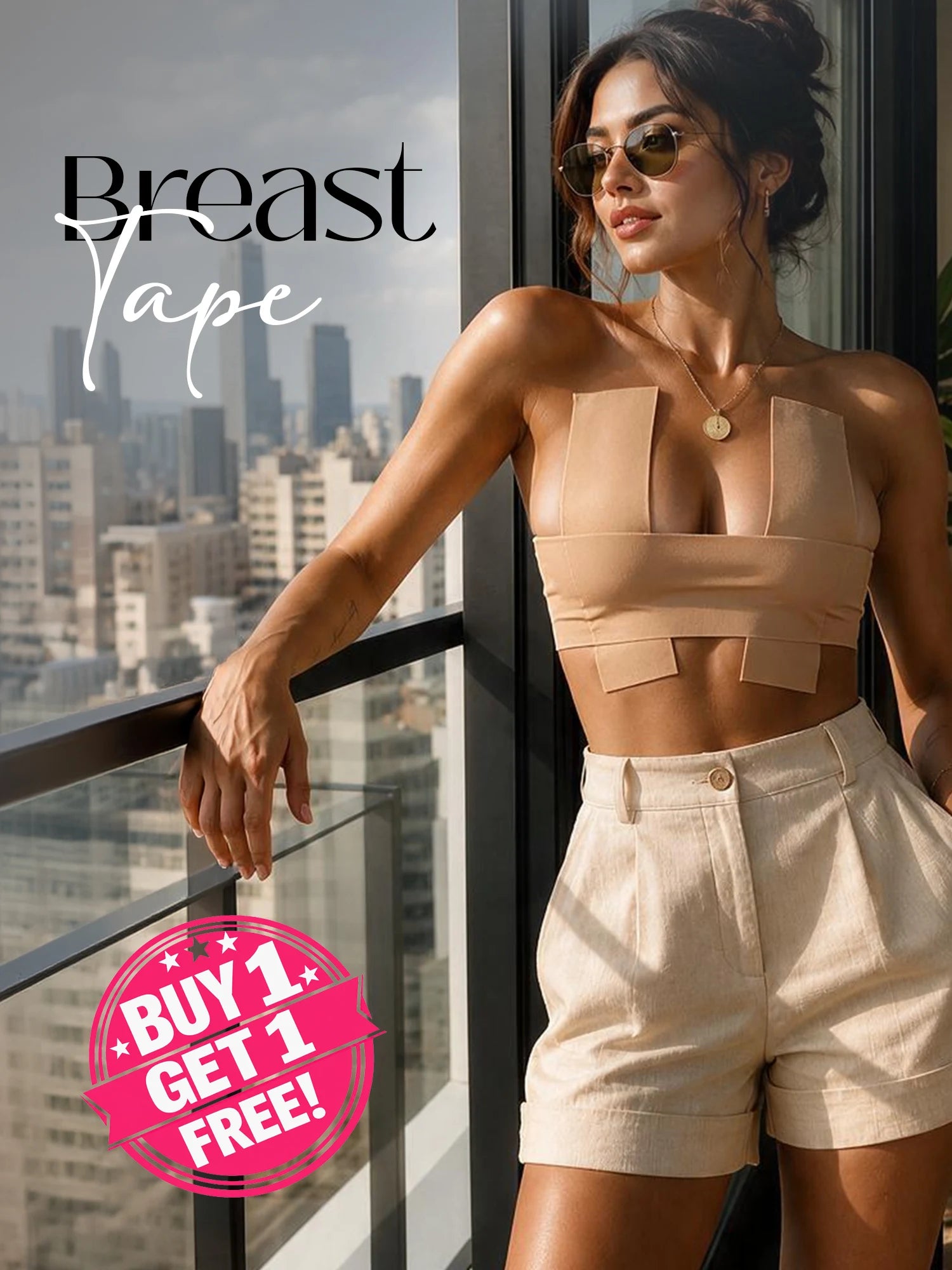 Breast Tape (Free Nipple Pasties) - Nude 7.5 cm