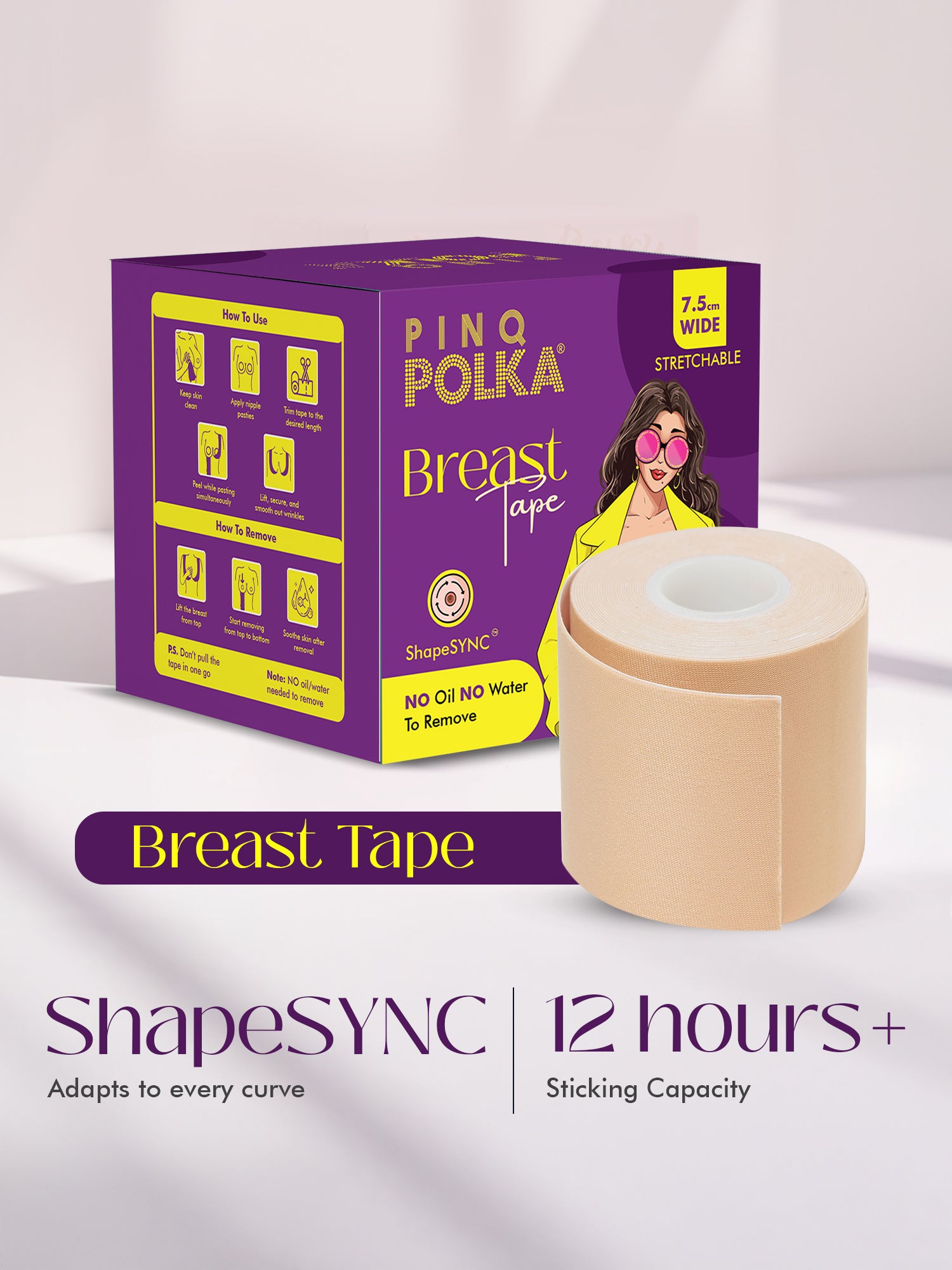 Breast Tape (Free 5 pairs of Nipple Pasties)